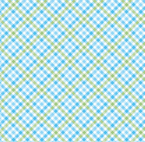 Cottontail Farms - Springtime Plaid - Blue/Green - 3056/1053