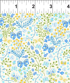In the Beginning Garden Delights 2 - Blue & Yellow Butterfly - 3gsf3