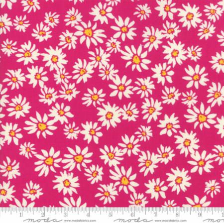 Painted Garden - Crystal Manning Floral Daisies For Days Pink - Berry - 11812 14