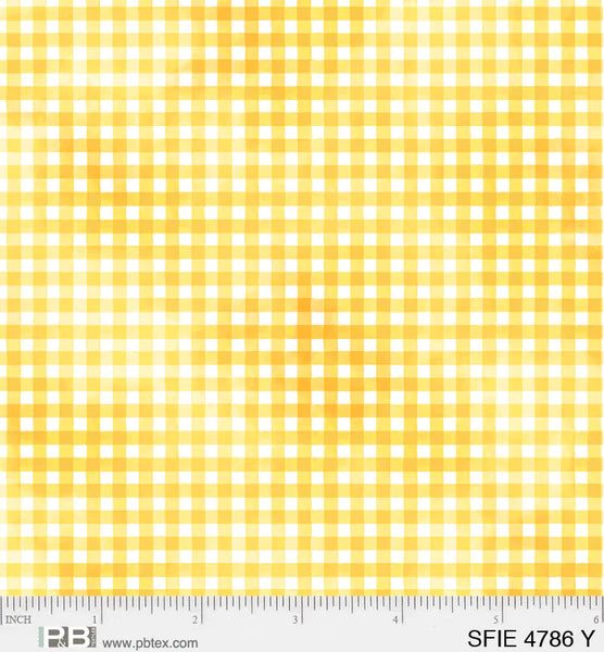 Sunflower Field - Gingham Yellow  4786Y