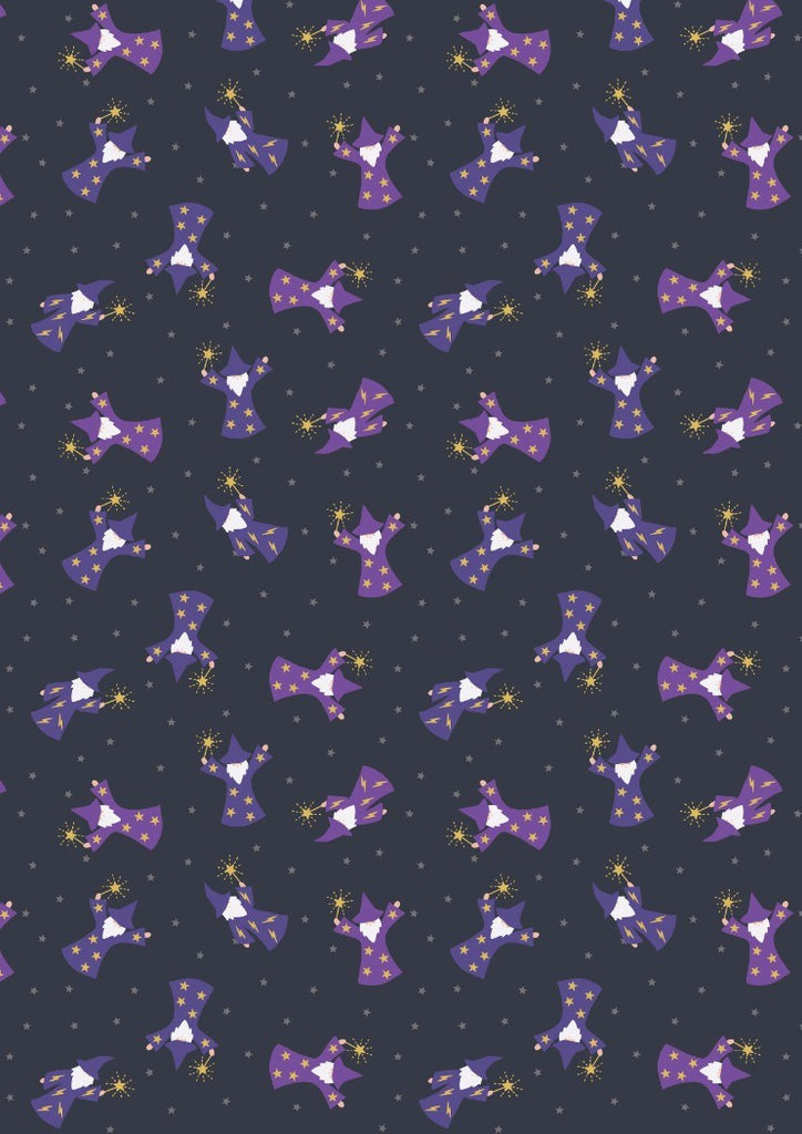 Small Things Mystical & Magical - Wizards on dark grey - 7098/03
